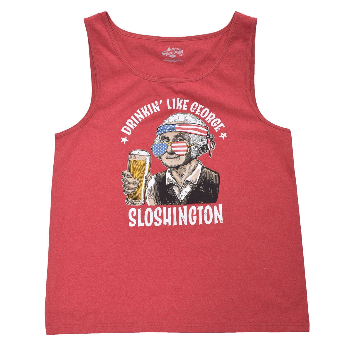 Northern Outpst Men's Slosh Glasses Beer Tank Top