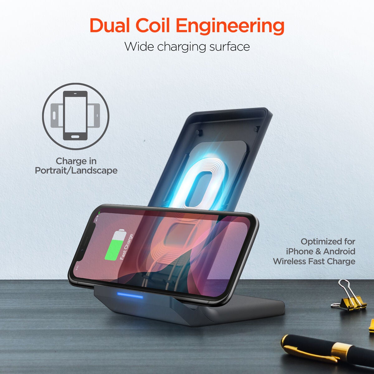 Hypergear 10W Wireless Fast Charging Stand