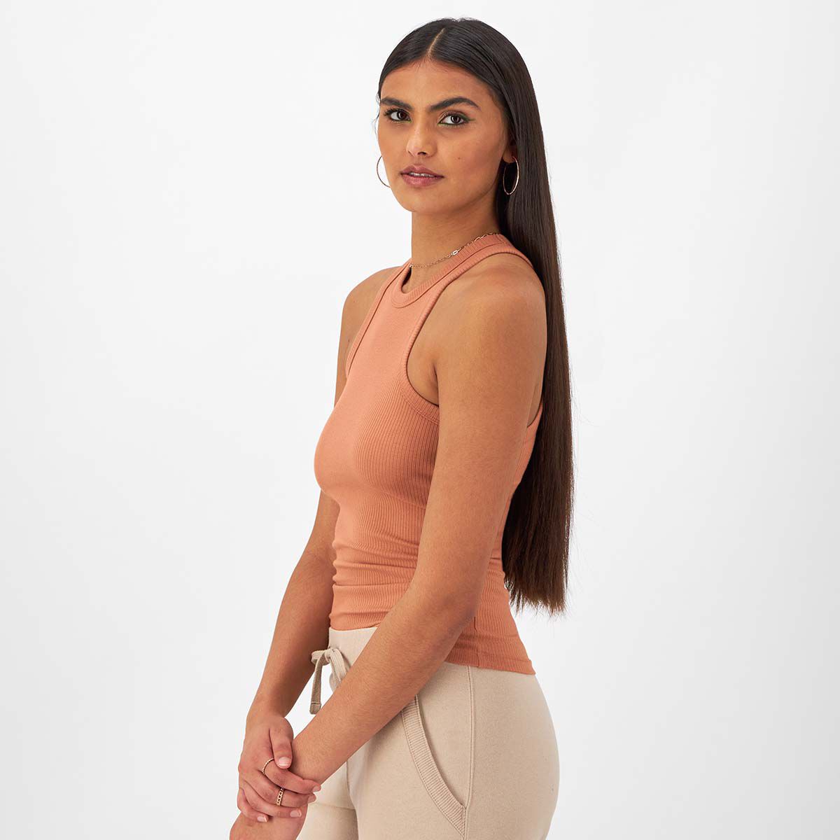 Champion Women's High Neck Ribbed Tank