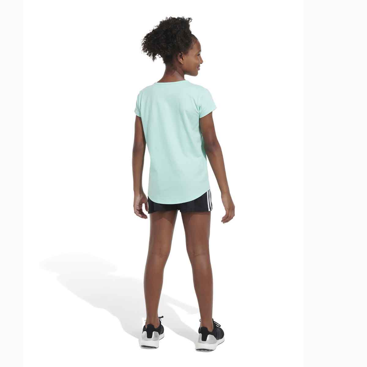 adidas Girls' Shorts Sleeve Essential Tee 23