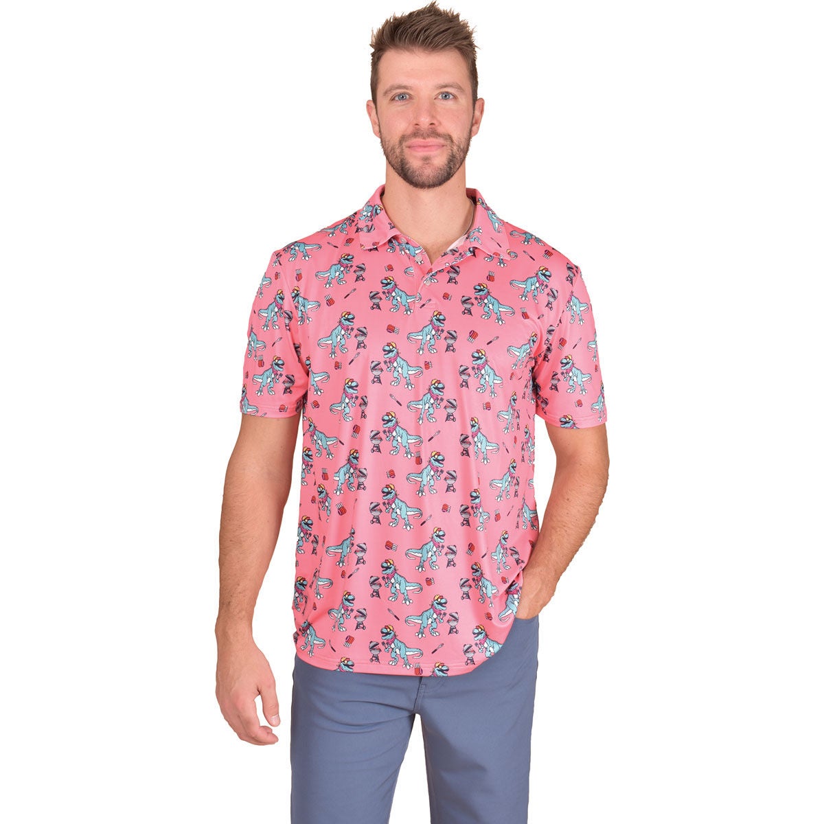 Aeroline Men's Print Polo