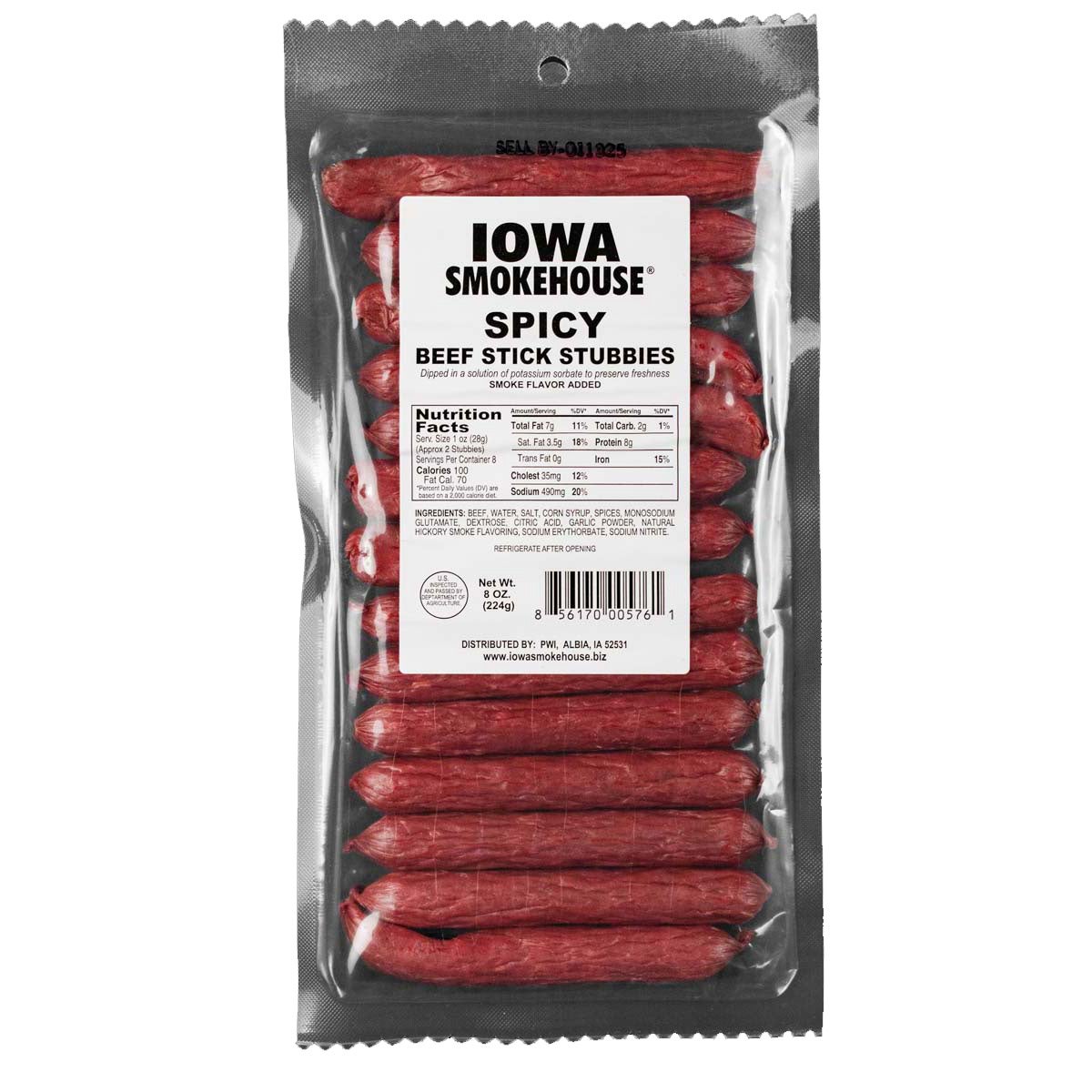Iowa Smokehouse 8oz Spicy Beef Stubbies