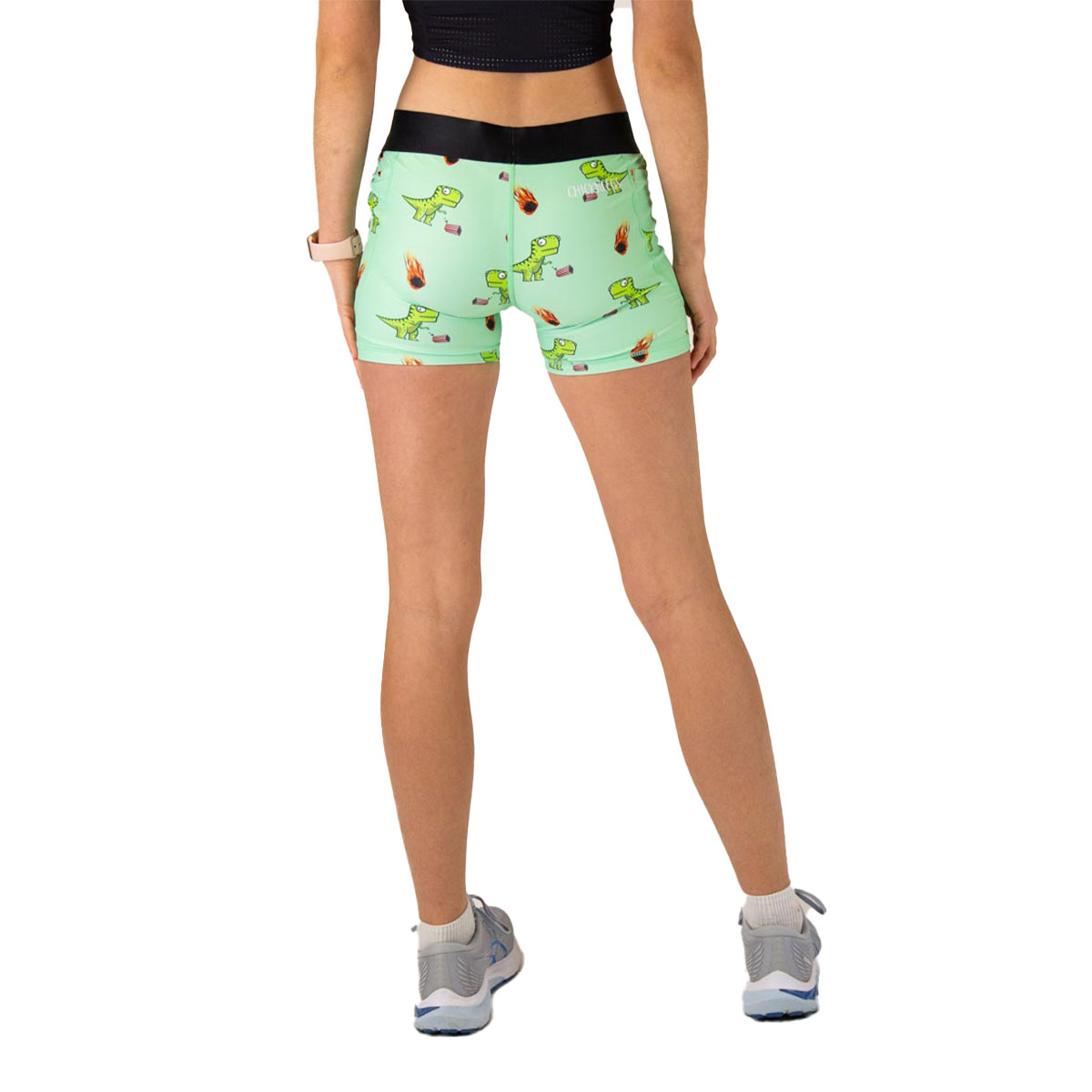 Chickn Legs Women's 3" Compression Shorts Dino Sore