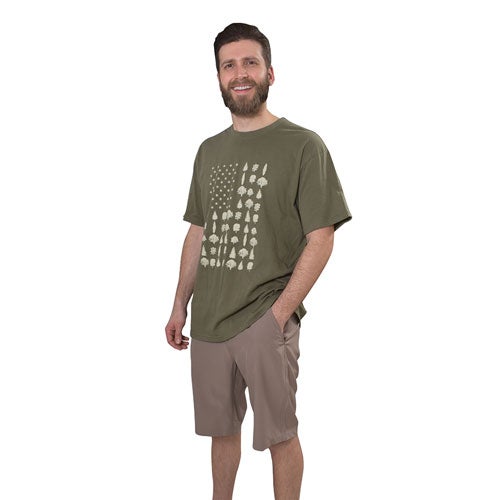 Staghorn River Men's Short Sleeve Tree/Flag Tee