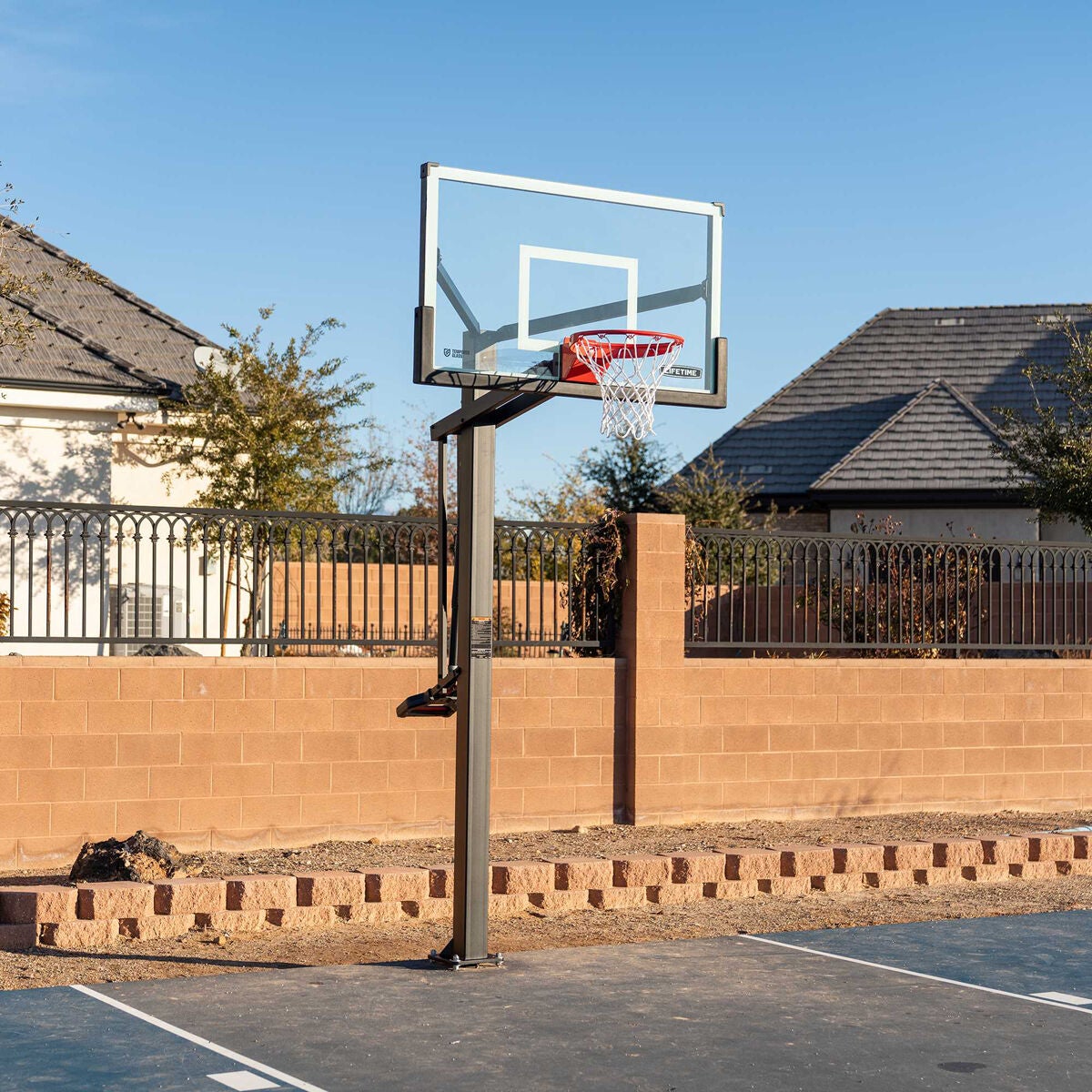 Mammoth 60" 90916 Glass In-Ground Basketball System