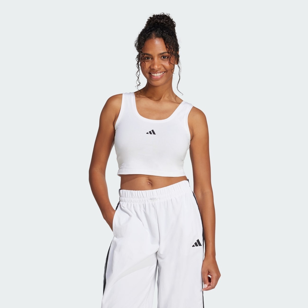 adidas Women's Essentials Small Logo Cotton Lifestyle Tank Top