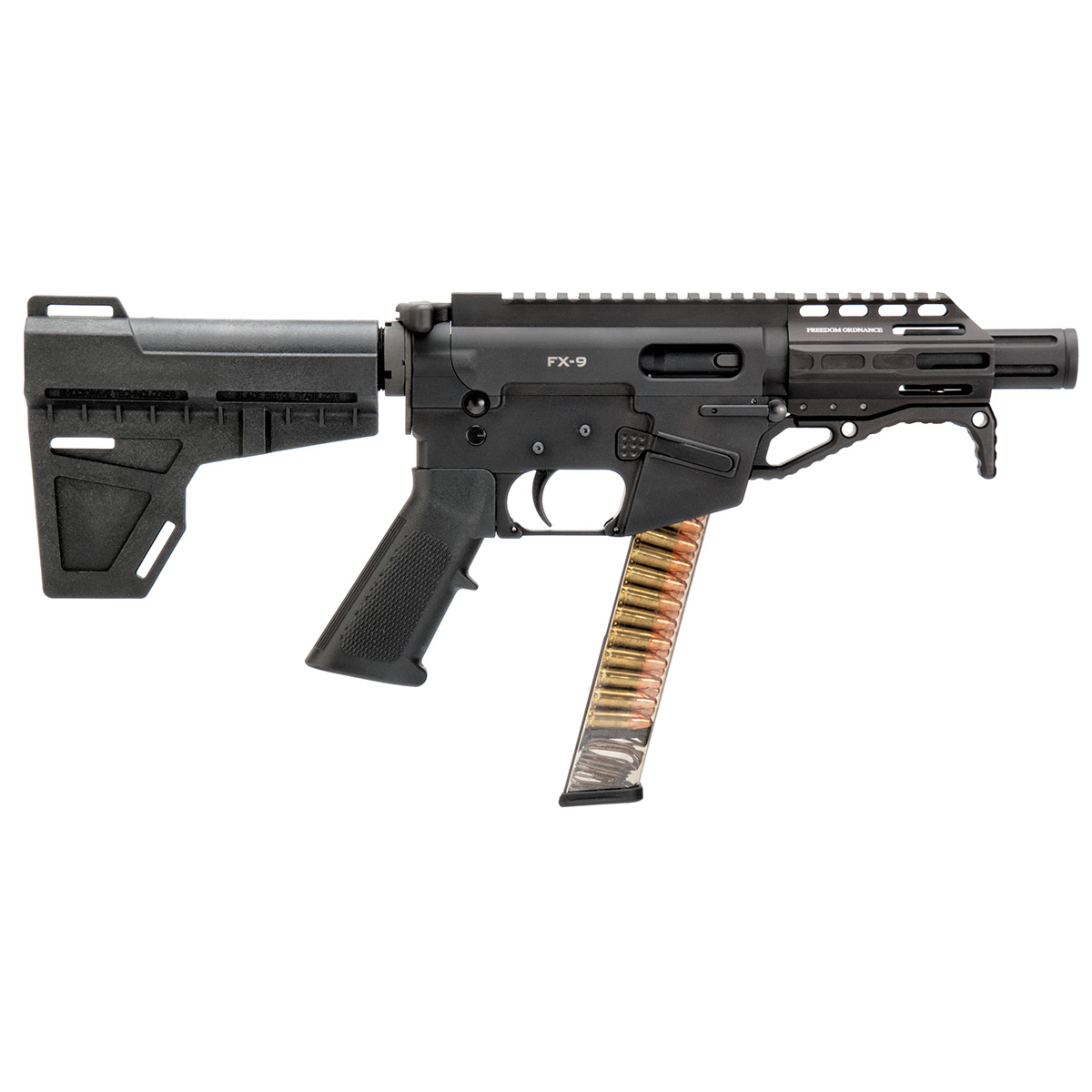 Freedom Ordnanc 9MM 4" BRACE 31R Handgun