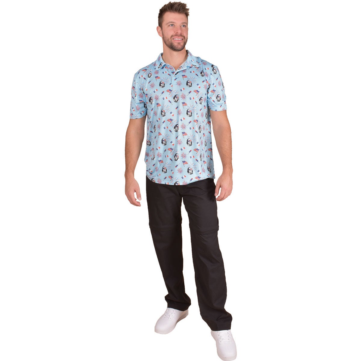 Aeroline Men's Print Polo