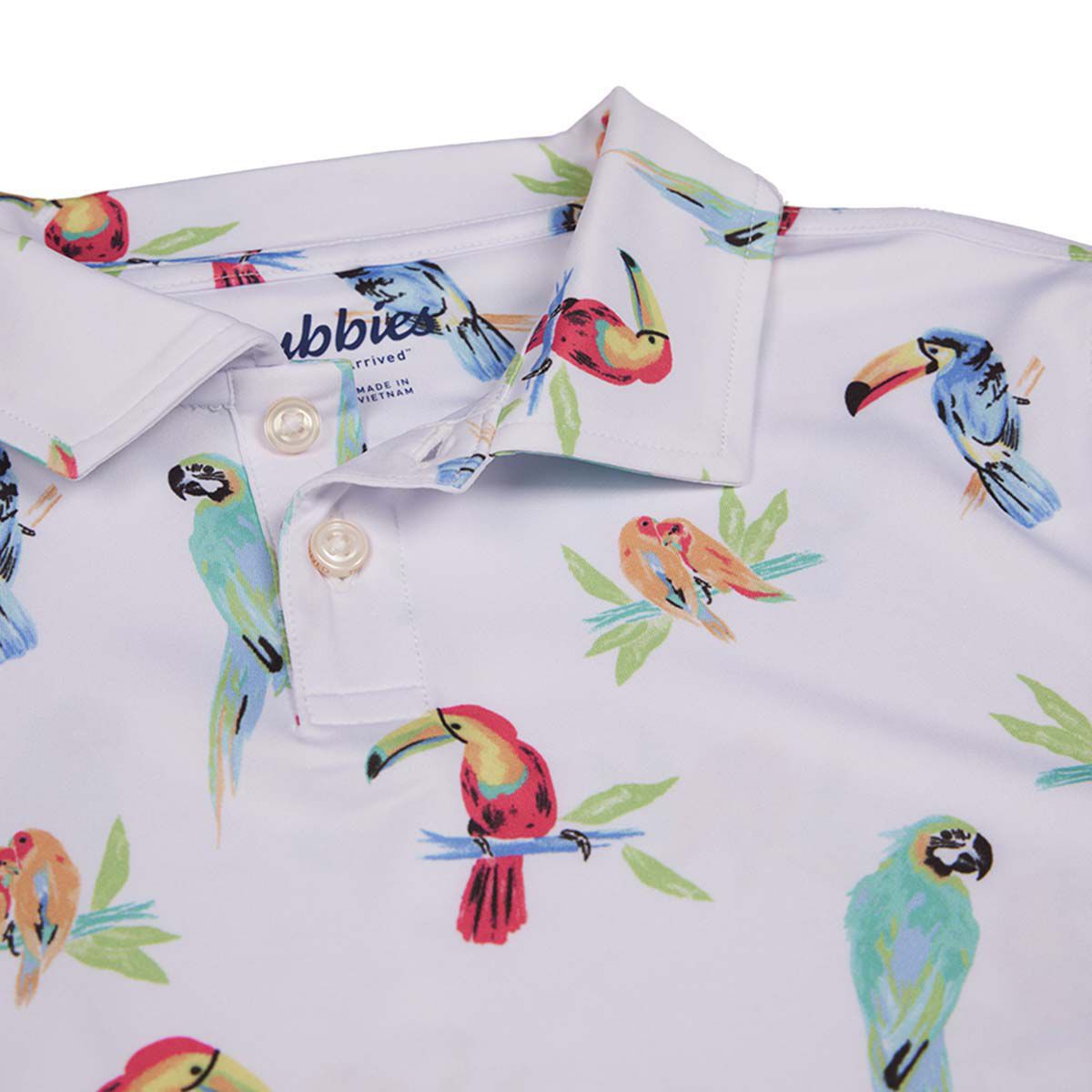 Chubbies Men's Dude Where's Macaw (Boys Performance Polo)