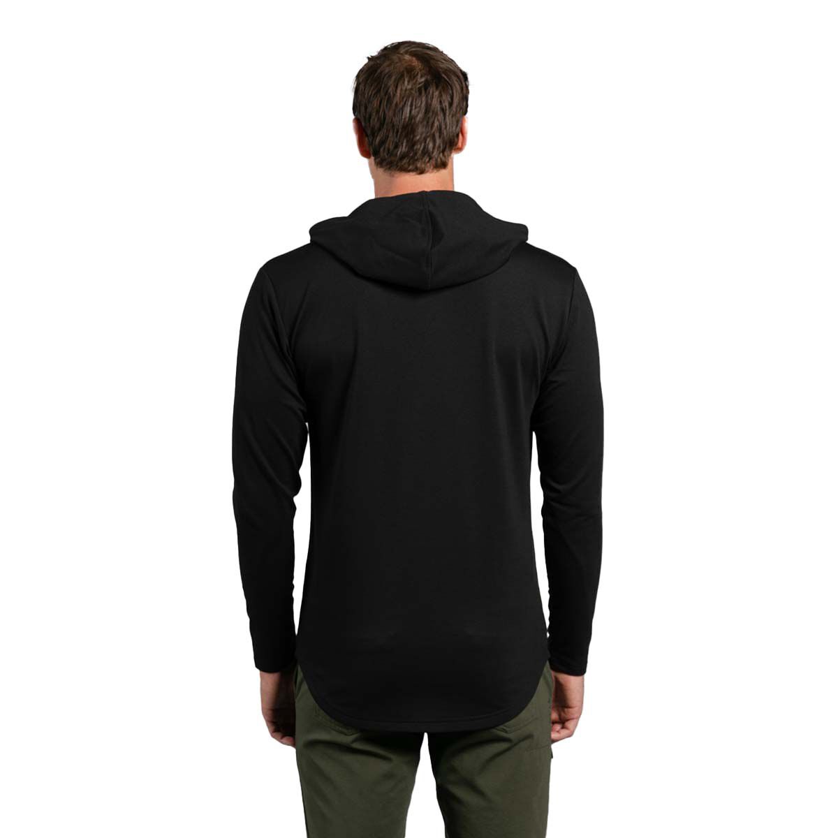 Bylt Men's Hooded Drop-Cut Long Sleeve Shirt