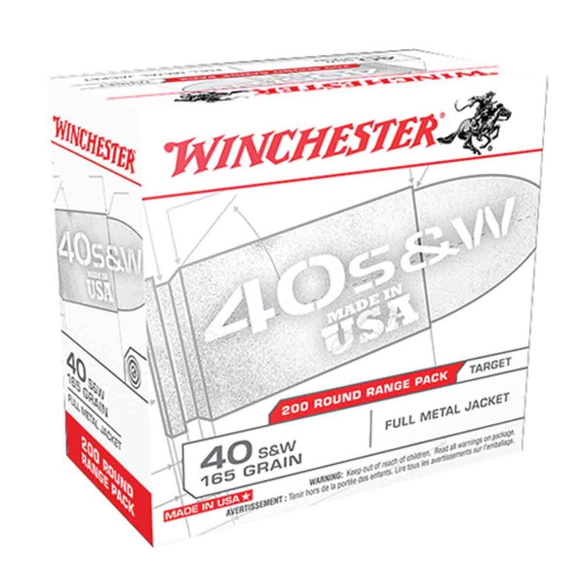 Winchester 40 S&W 200 Round Ammo Pack