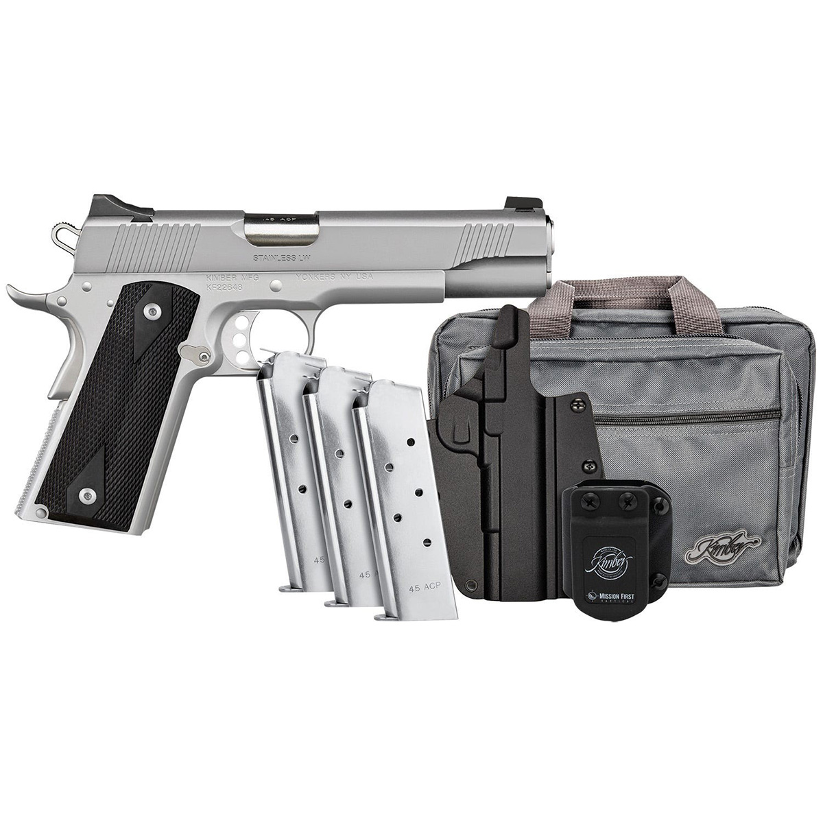 Kimber Stainless LW Club Bundle 45 ACP Pistol