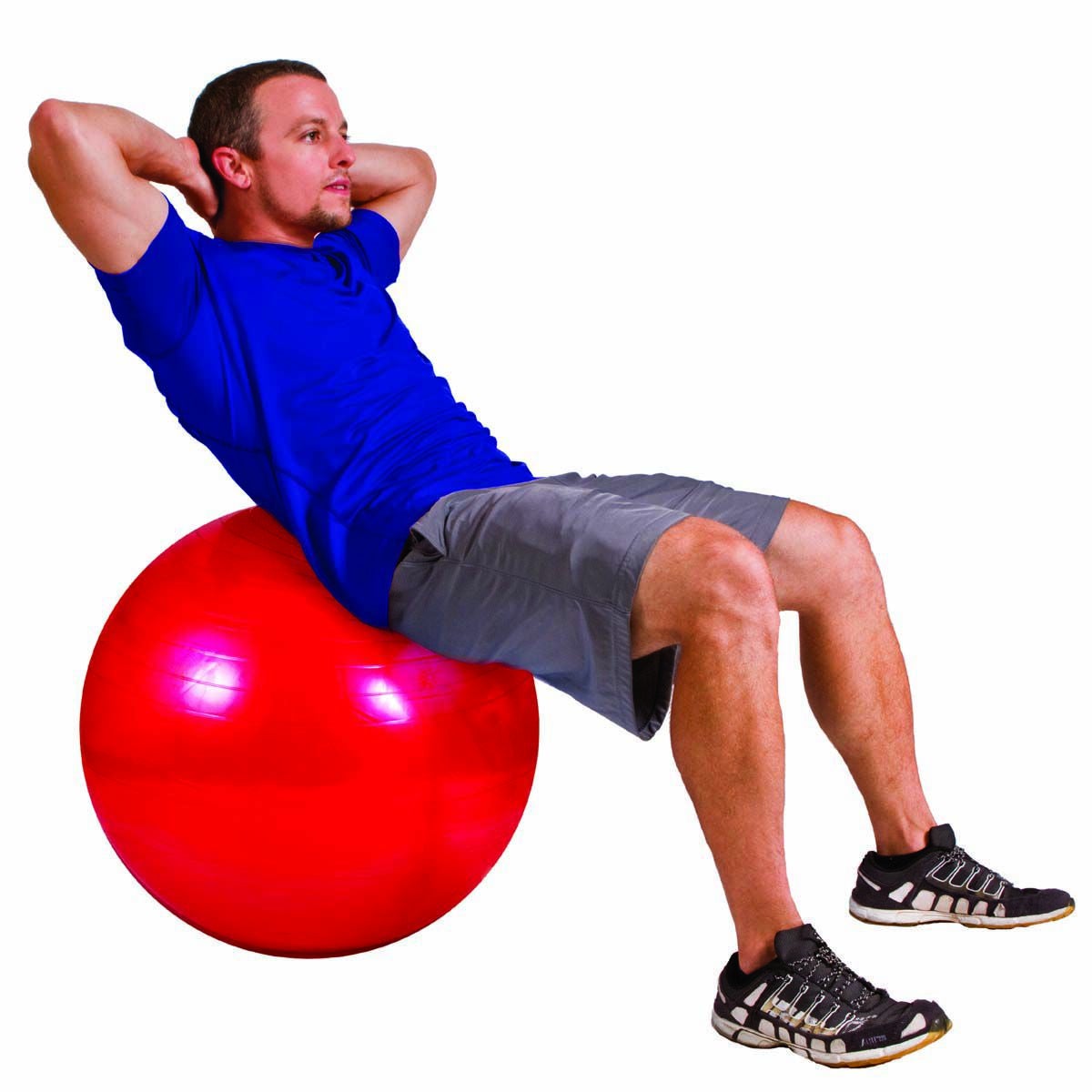 Go Fit 55cm 1000lb Capacity Exercise Ball with Pump & Training Poster