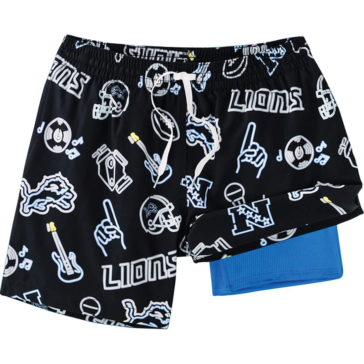 Chubbies Men's Detroit Lions Neon Swim Trunks