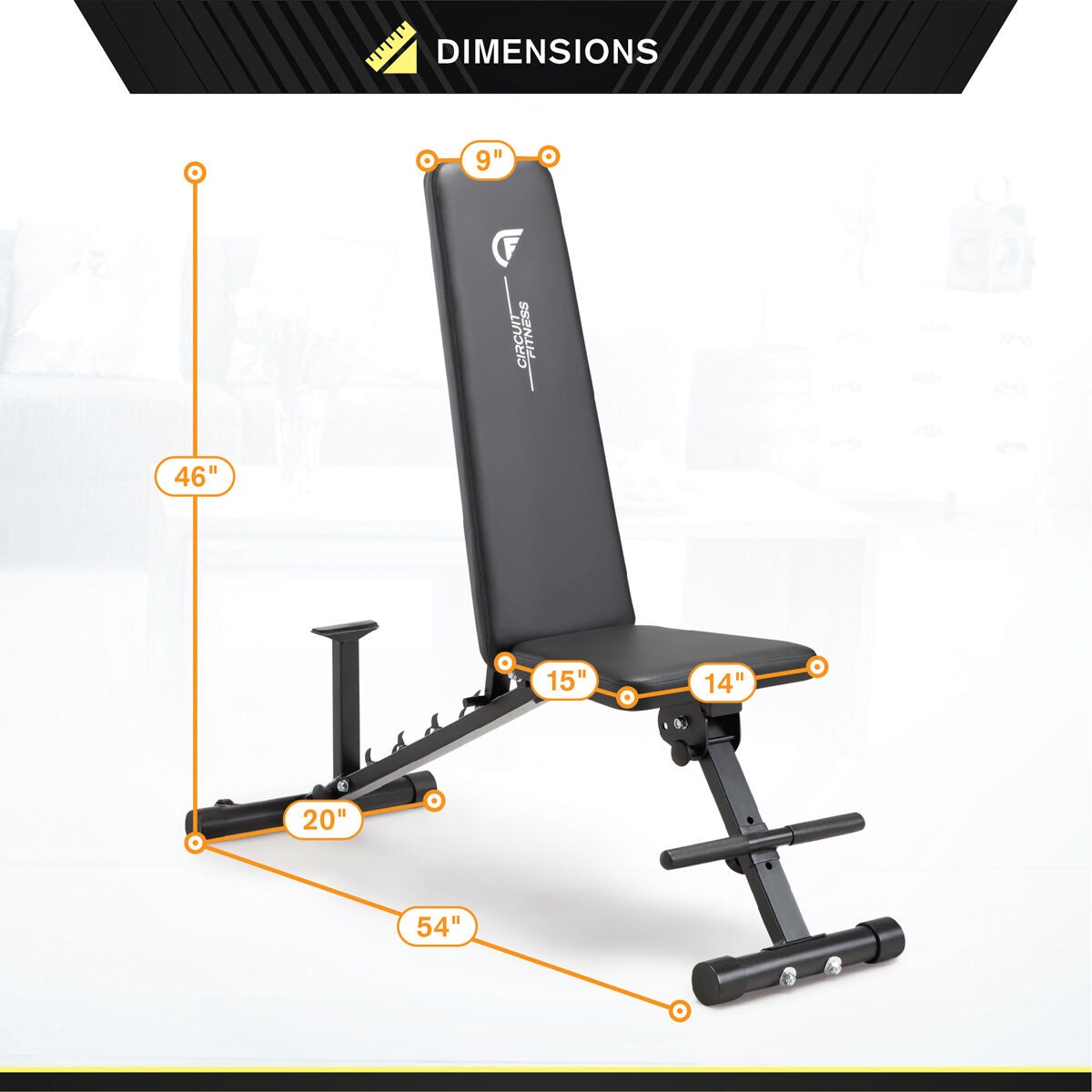 Circuit Fitness AMZ-617BN Adjustable Utility Weight Bench