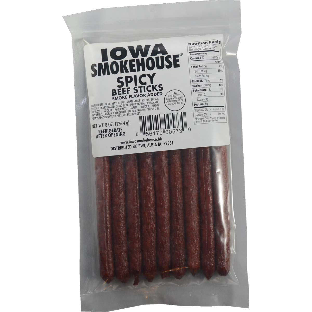 Iowa Smokehouse 8oz Spicy Beef Sticks