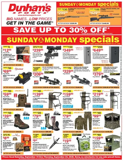 Dunham's Sports weekly ad hunting deals