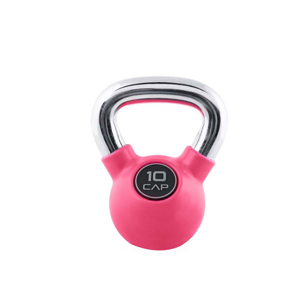 Cap 10lb Pink Kettlebell with Chrome Handle