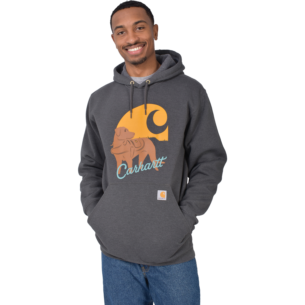 Carhartt Men's Loose Fit Midweight Dog Graphic Sweatshirt Carhartt Men's Loose Fit Midweight Dog Graphic Sweatshirt