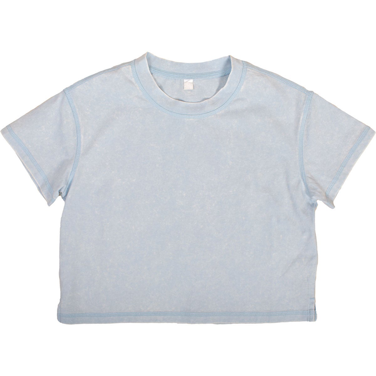 Ebb & Flow Girl Girls' Acid Wash Boxy Crew Neck Tee