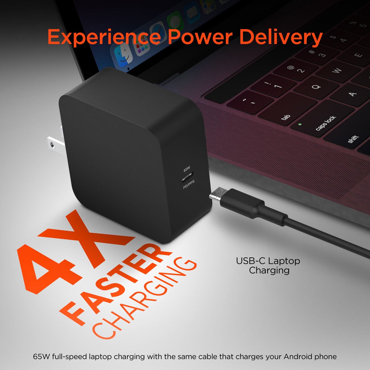 Hypergear SpeedBoost 65W USB-C PD Laptop Wall Charger with PPS