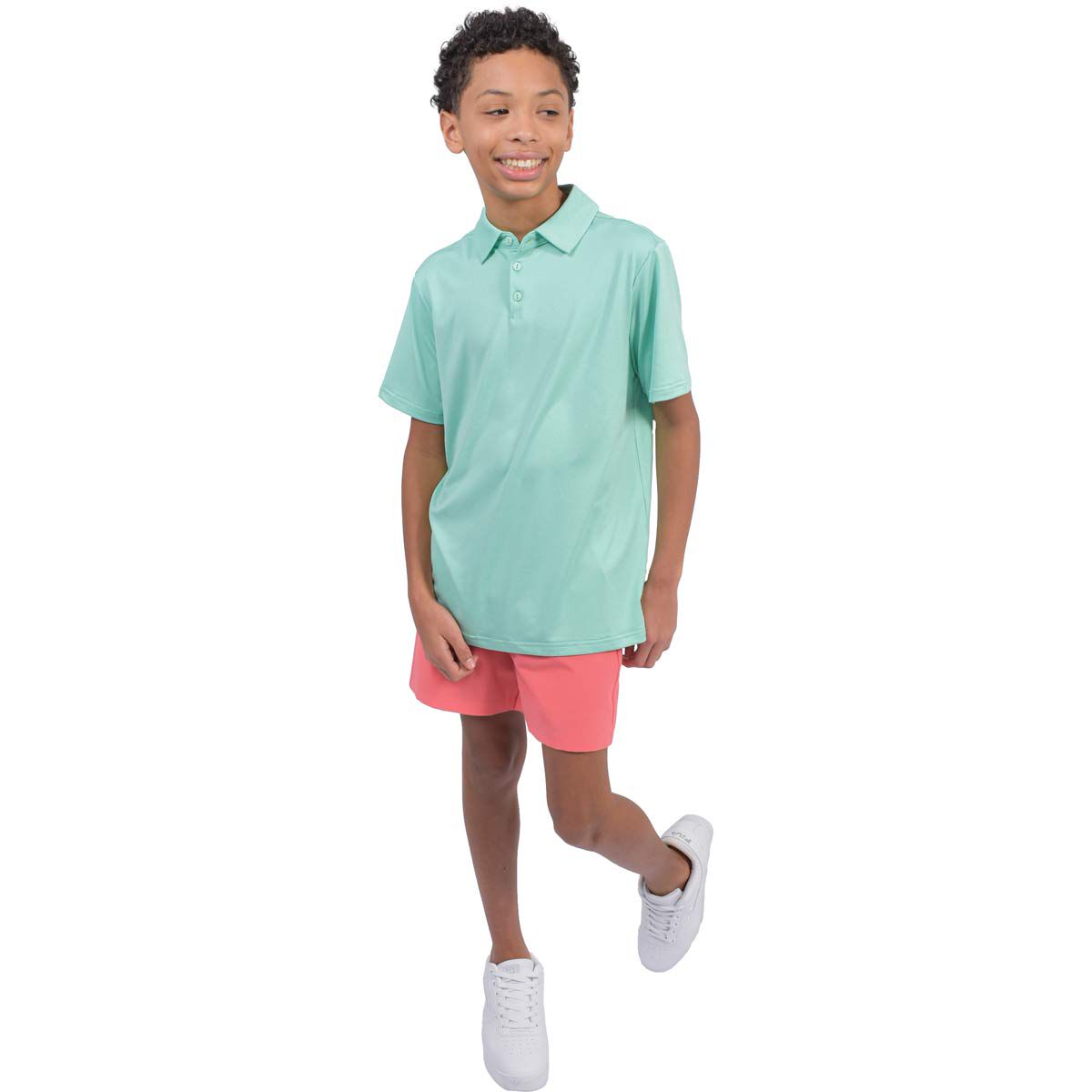 Aeroline Boys' Heathered Polo
