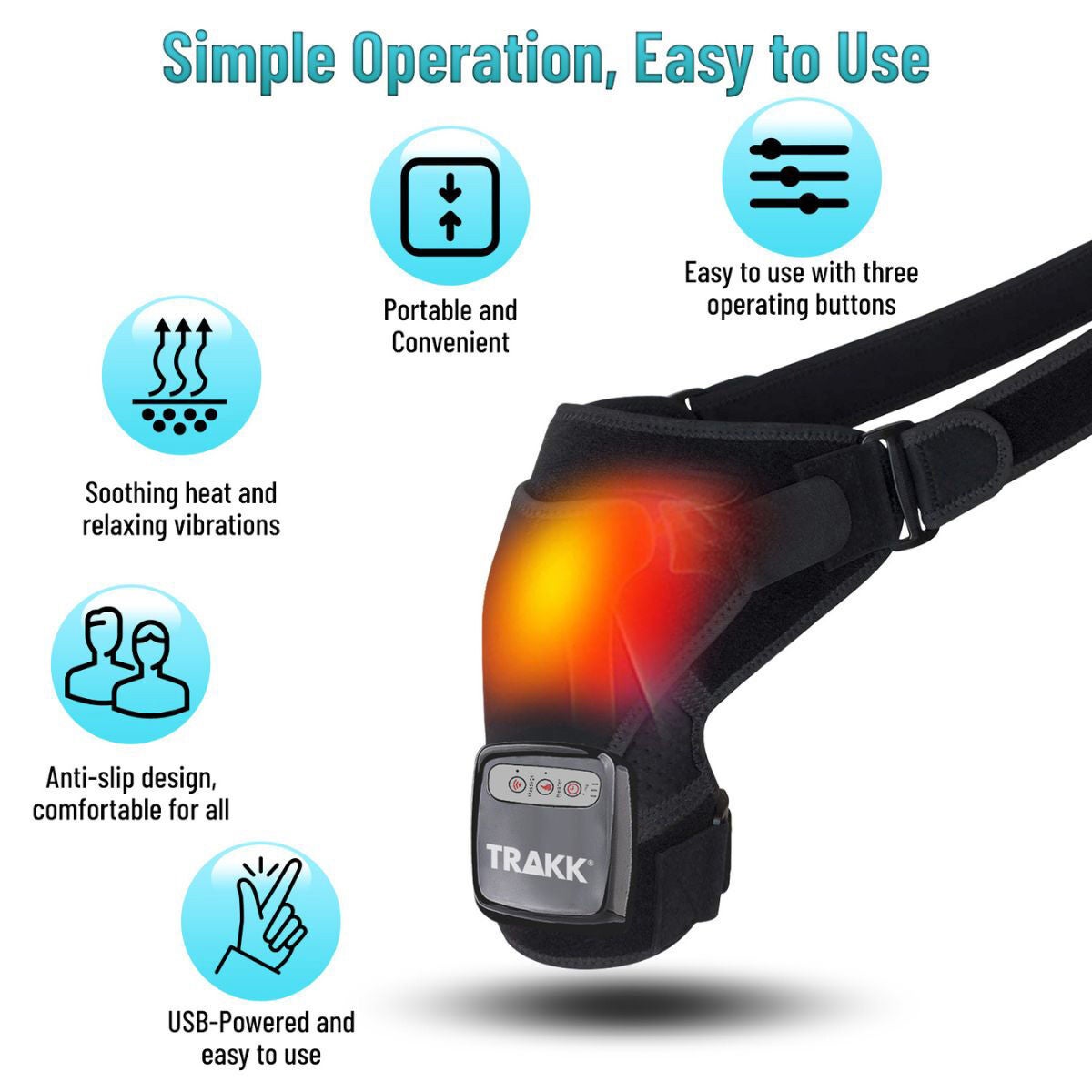 Trakk Massaging Heating Shoulder Brace & Wrap
