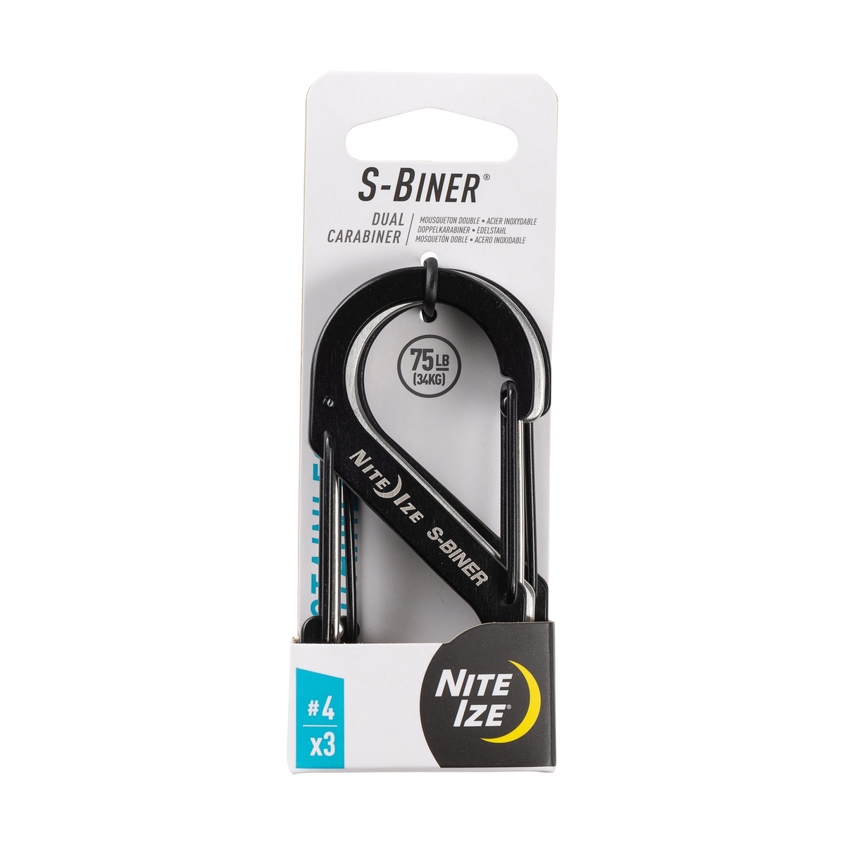 Nite Ize S-Biner #4 Stainless Dual Carabiner 3-Pack