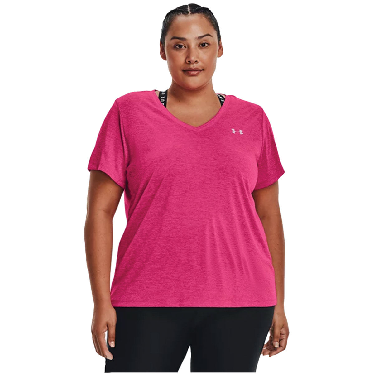 Under Armour Women's Plus Tech Twist Short Sleeve V-neck