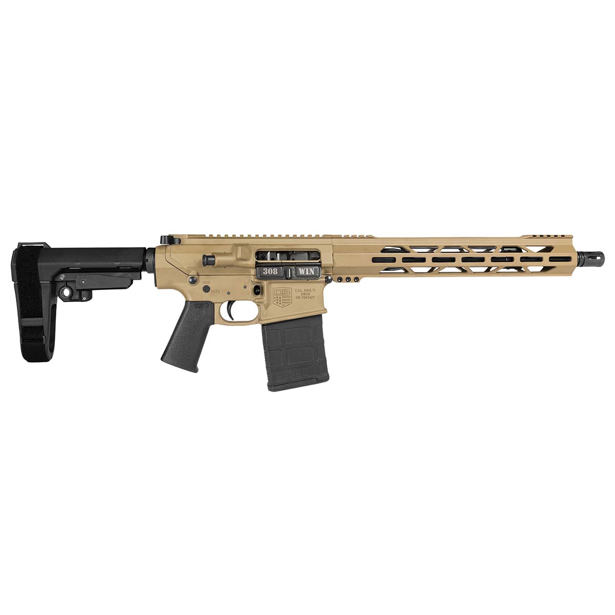 Diamondback 308 13.5 SBA3 20R FDE Handgun