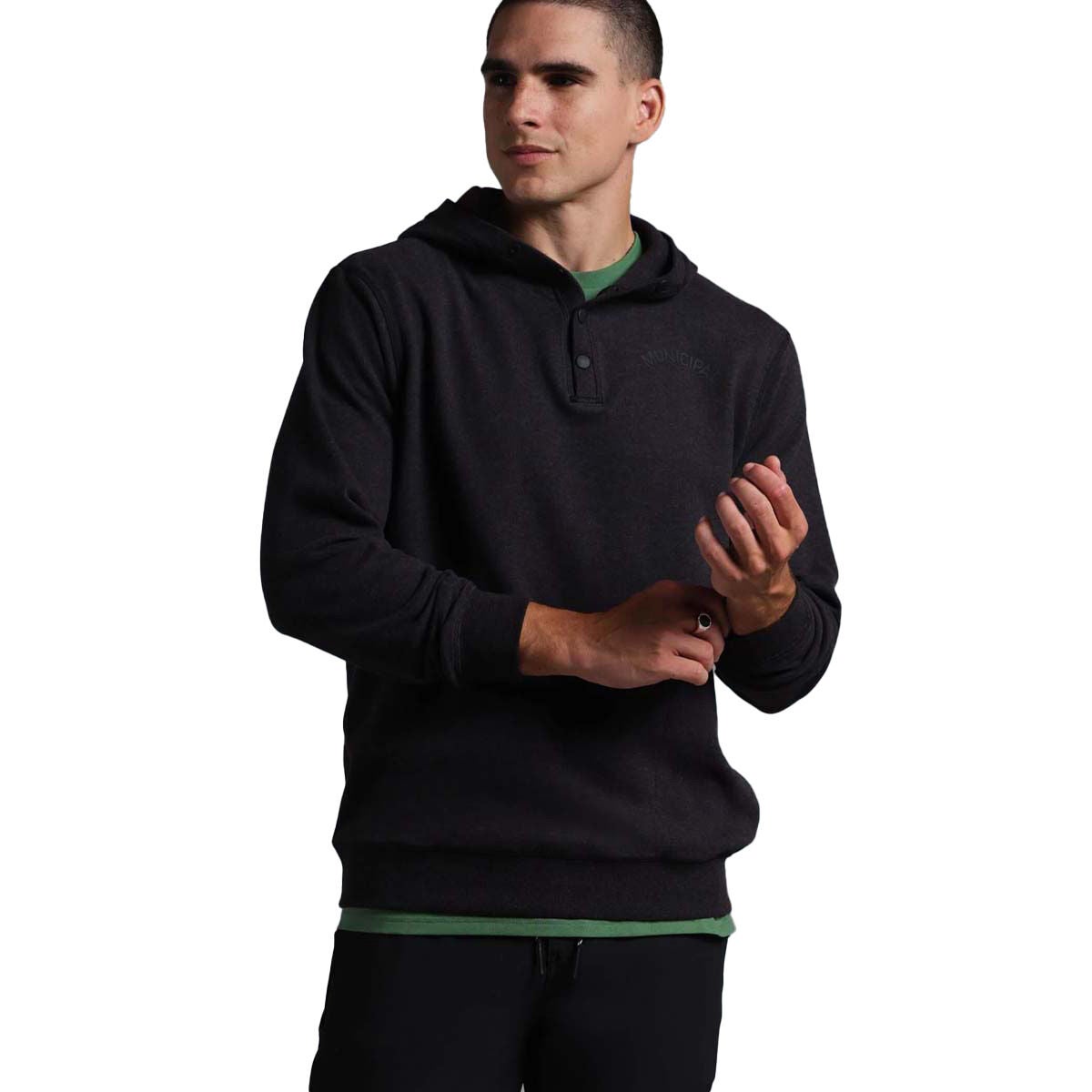 Municipal Men's Cordless Snap Pullover Hoodie