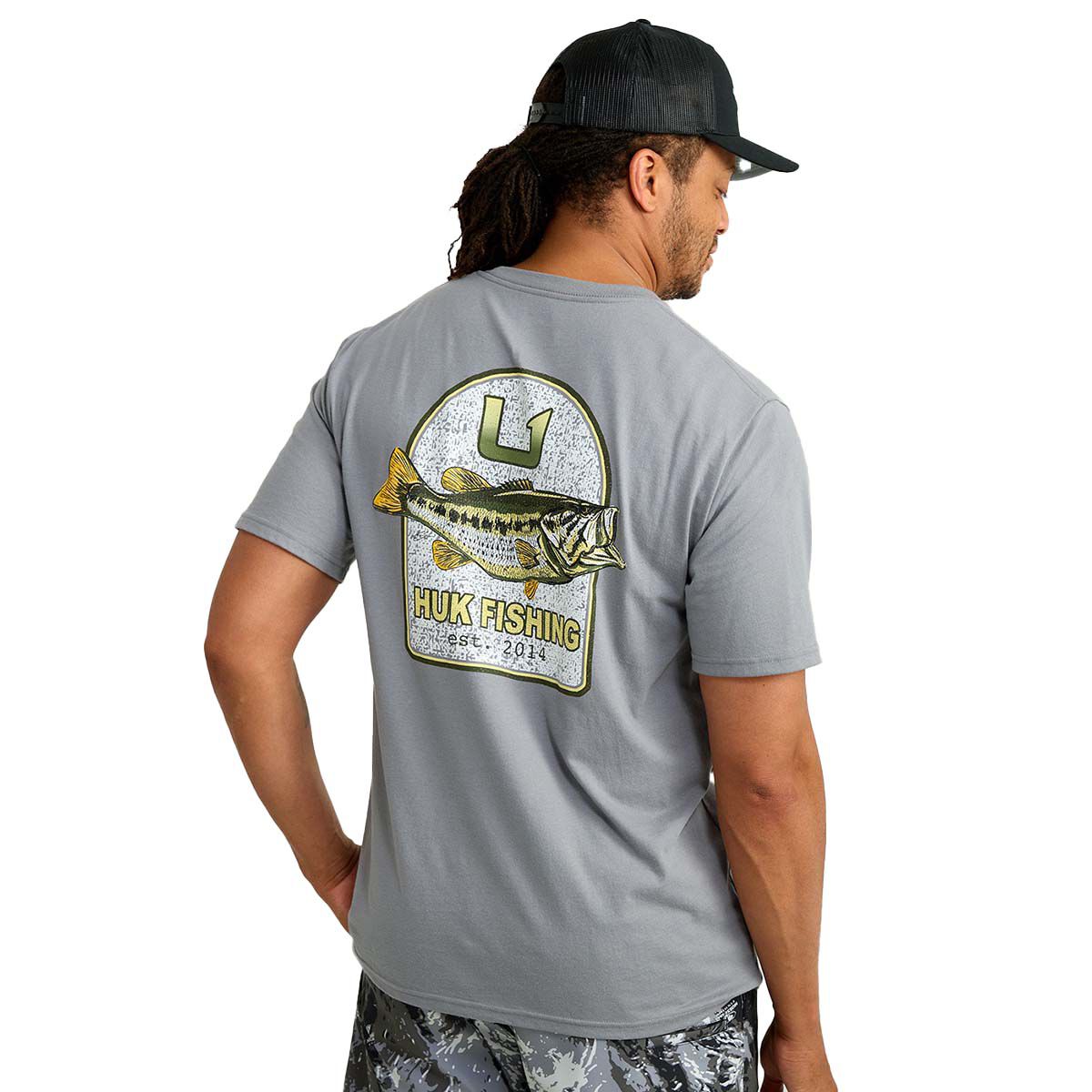 Huk Men's Short Sleeve Bass Fishing T-Shirt