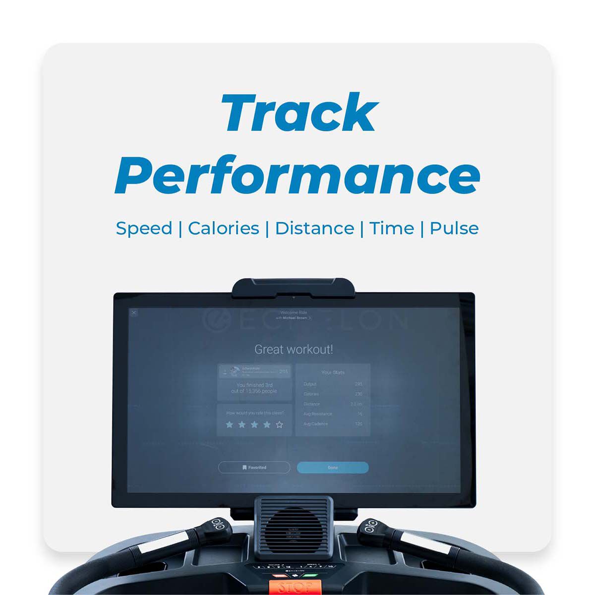 Echelon Stride 7-s Commercial Grade Treadmill with 32  HD Touch Screen