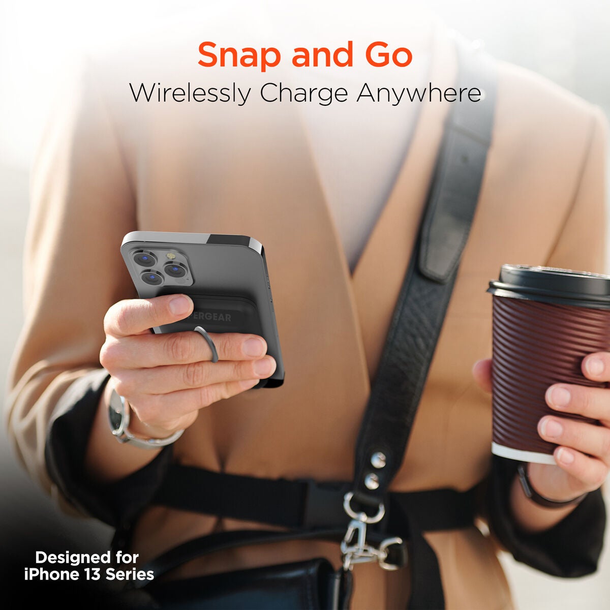 Hypergear 5000mAh Magnetic Wireless Power Bank for iPhone 13 Series