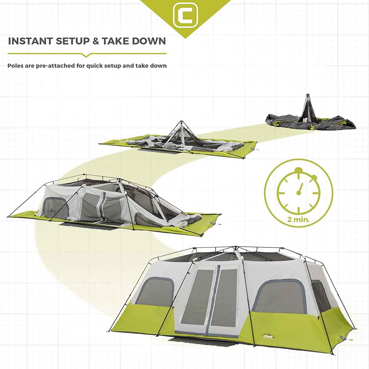 Core Equipment Core 12 Person Instant Cabin Tent