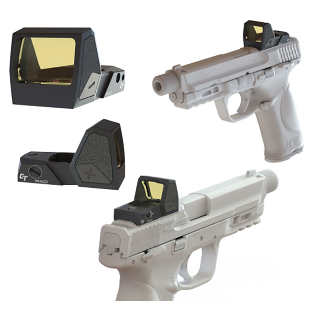 Crimson Trace 01-01780  RAD RED  OPEN REFLEX SIGHT RED