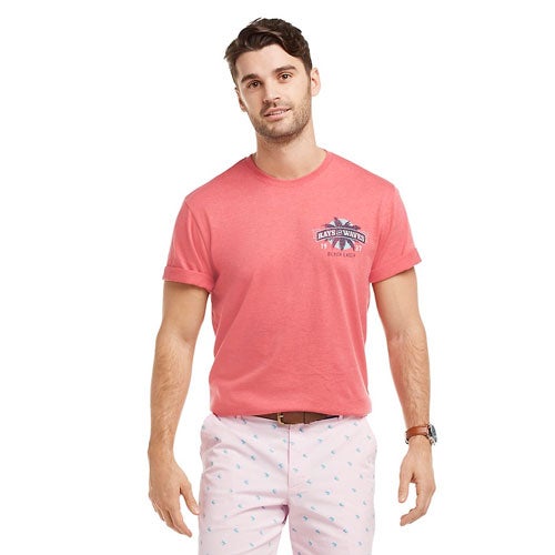 Izod Men's Short Sleeve Rays and Waves Tee