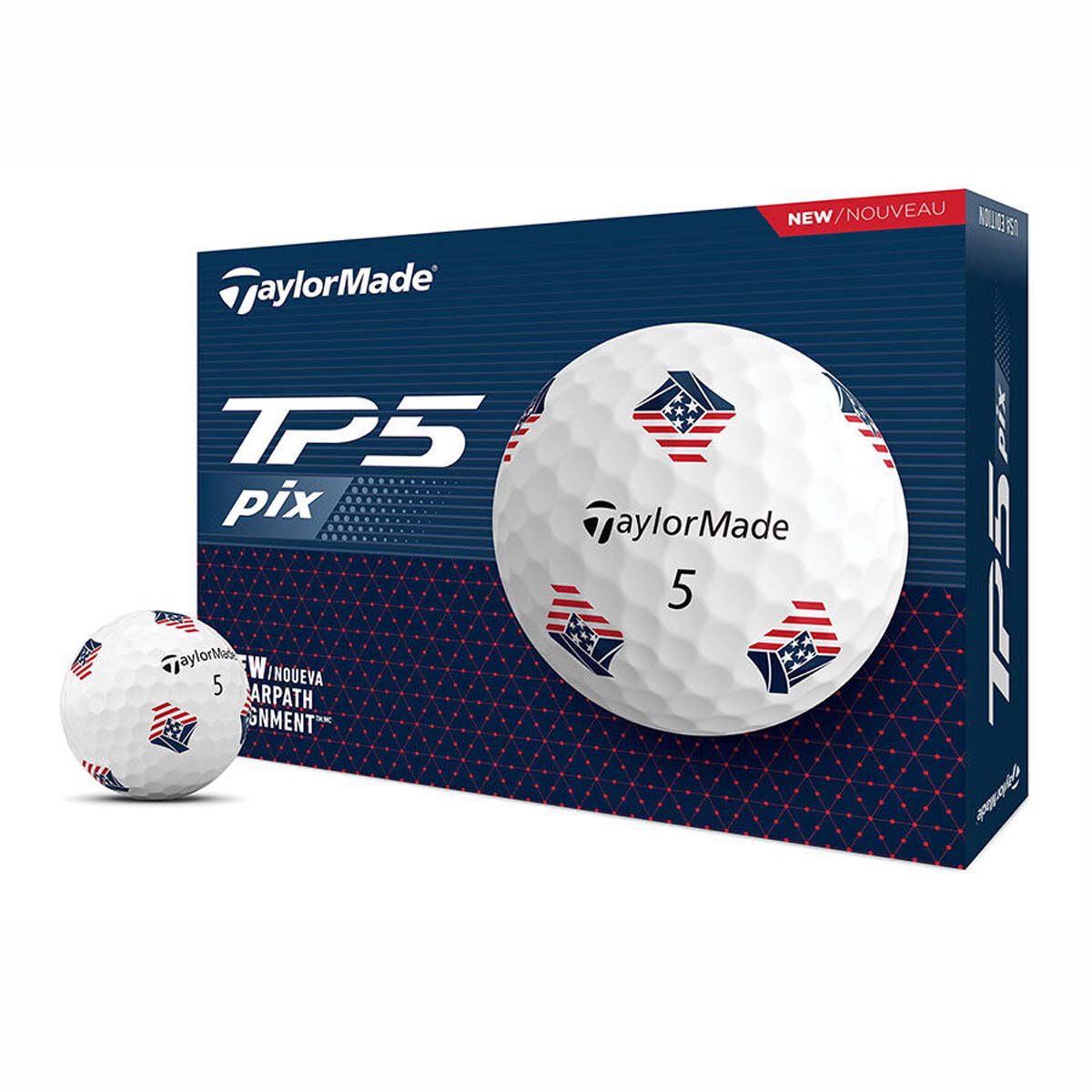 Taylormade TP5 pix USA Golf Ball 12 Pack