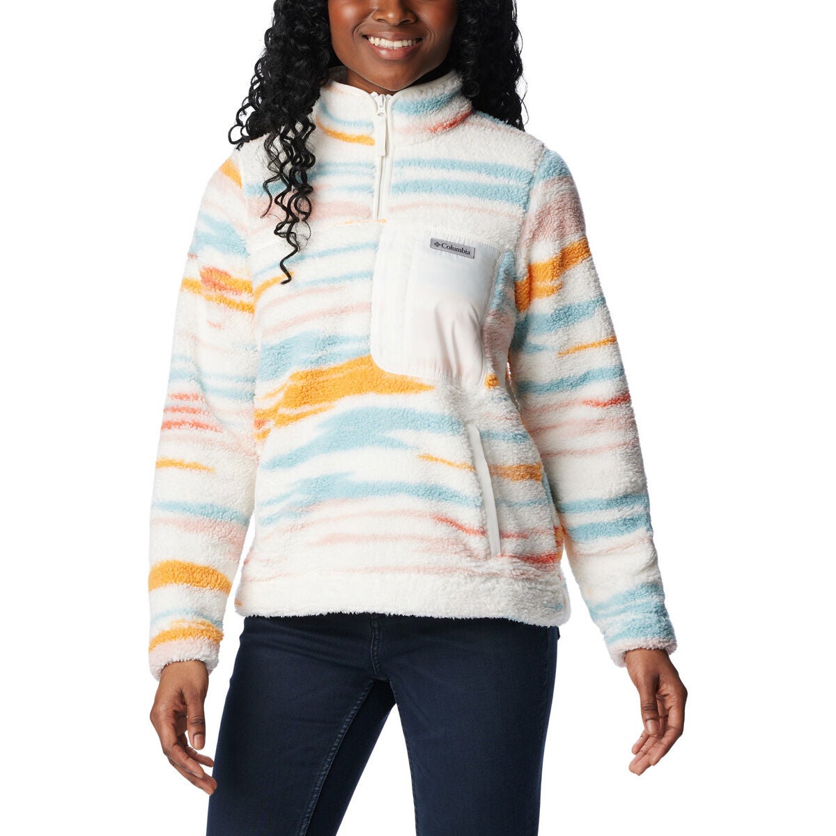 West Bend Womens Xs Sherpa Pullover Columbia Women's West Bend 1/4