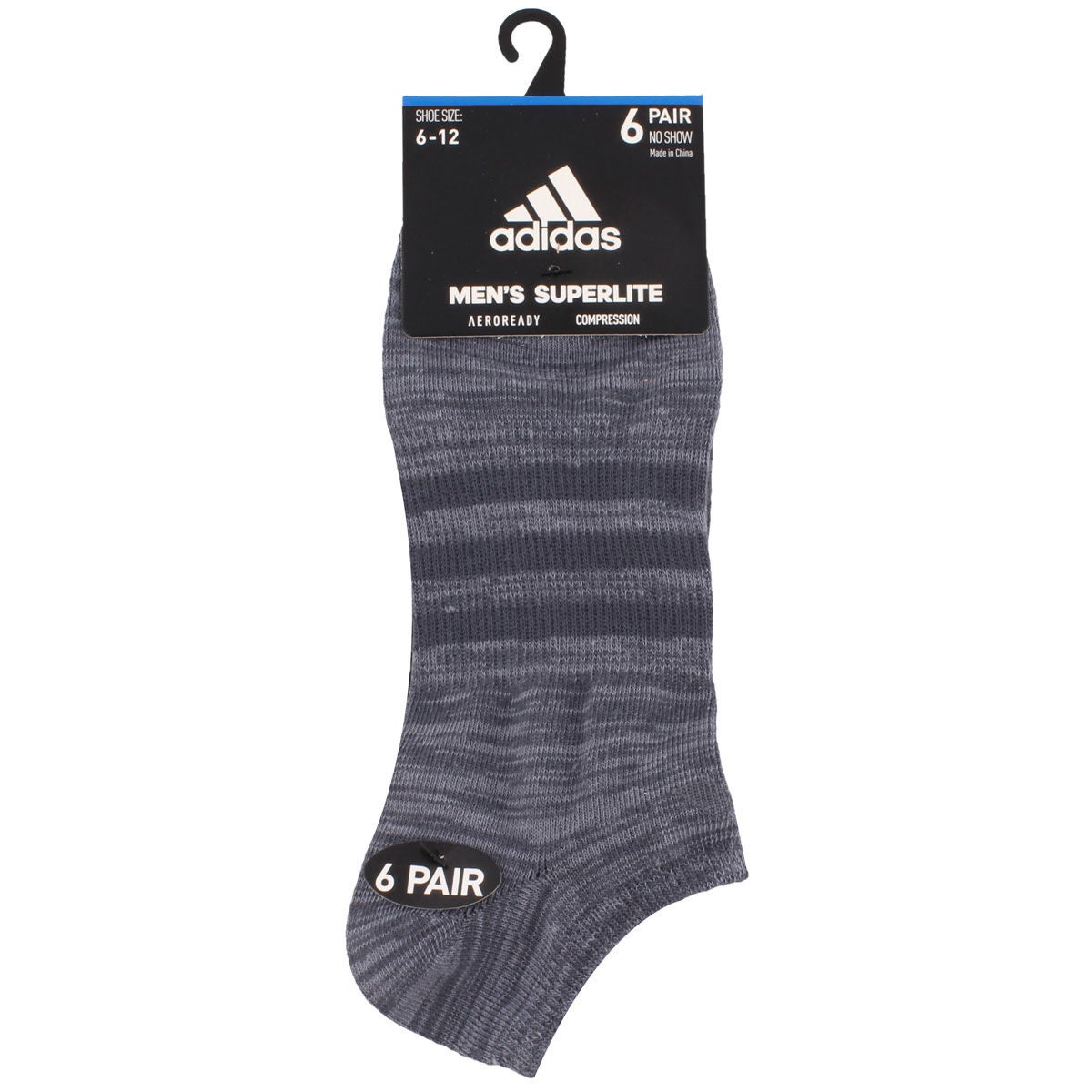 adidas Men's Superlite II 6-Pack No Show Socks