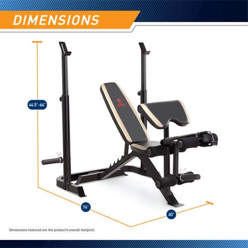 Marcy Olympic Weight Bench with Squat Rack and Leg Developer