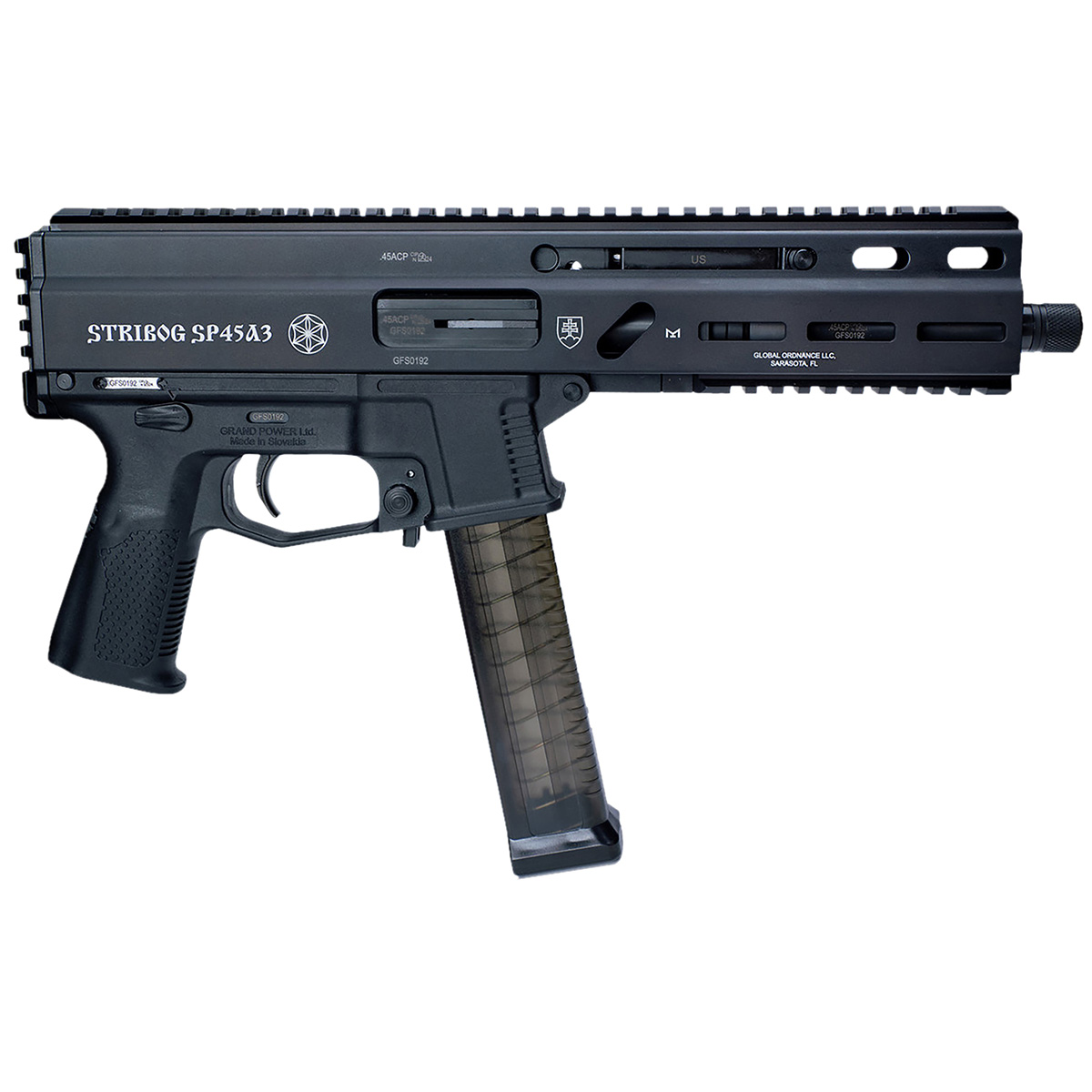 Grand Power STRIBOG SP45A3 45A 8" Handgun