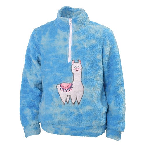 Seven Apparel Girl's 1/4 Zip Coral Fleece Jacket