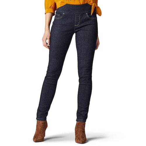 Lee Women's Sculpting Pull-On Mid-Rise Jeans
