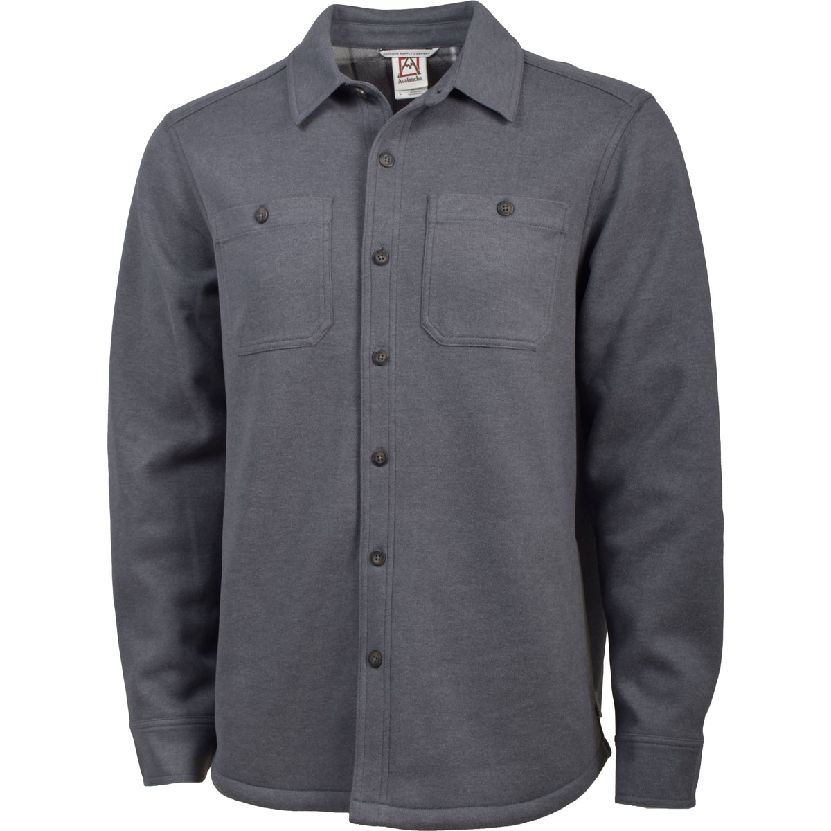 Avalanche Men's Plaid-Backed Polar Fleece Shacket