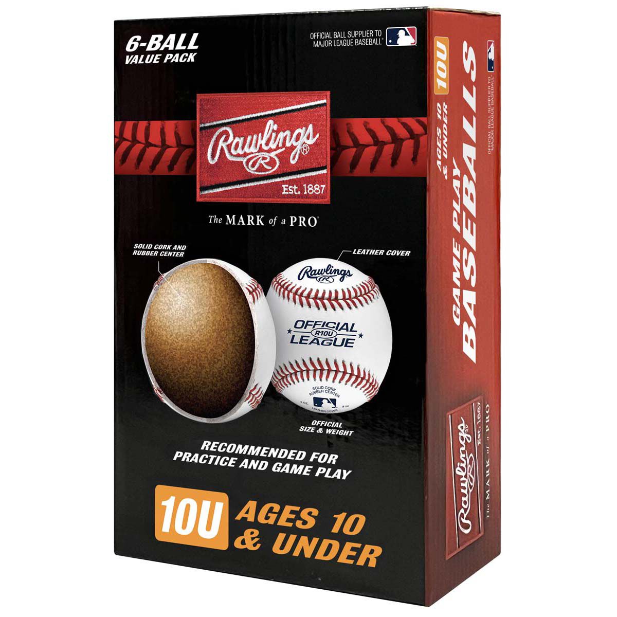 Rawlings 6pk 10u Baseball Pack