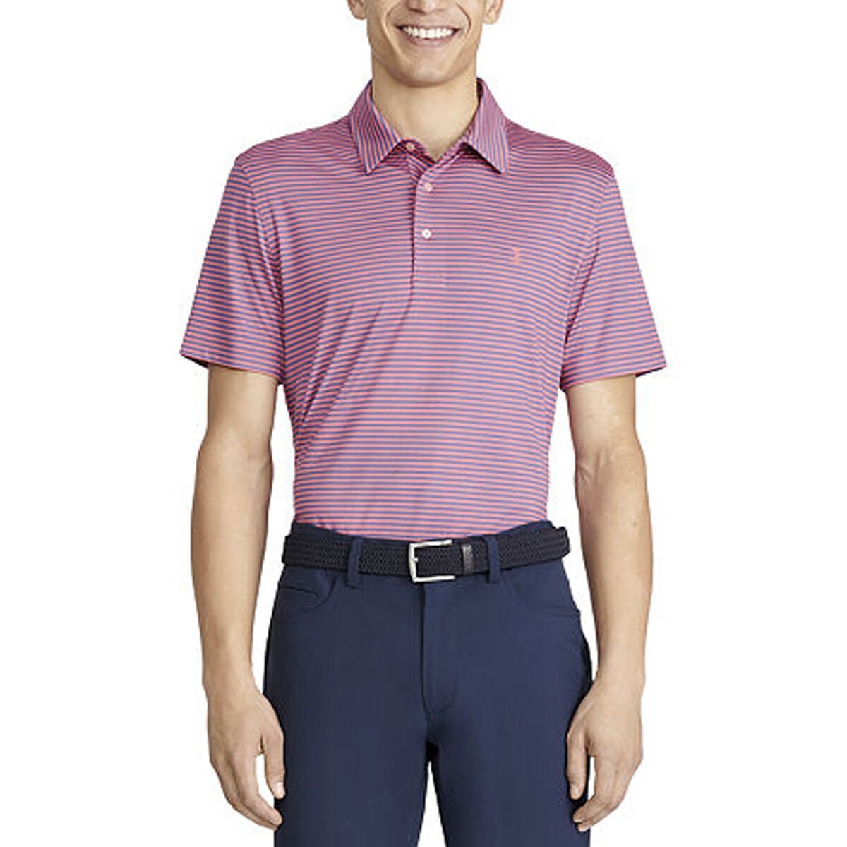 Izod Clubhouse Striped Golf Polo Shirt