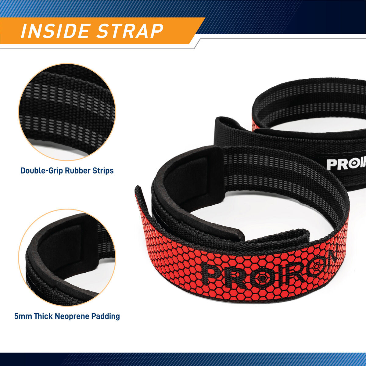 Proiron Weightlifting Strap (Pair of 2)