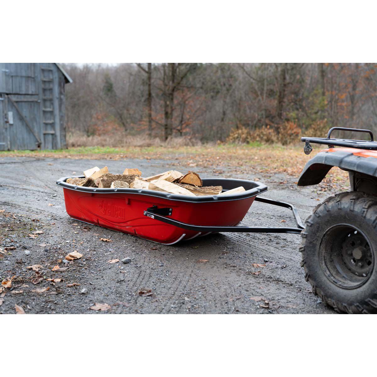 Pelican Trek Sport 82 Utility Sled with Runners, Tow Hitch   Travel Cover