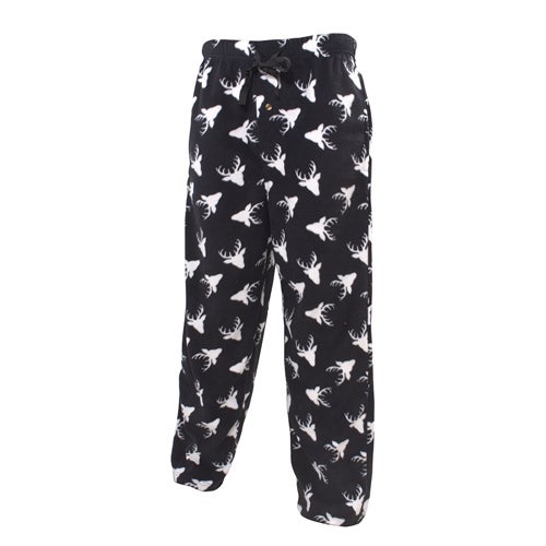 Canyon Creek Men's All-Over Print Black/White Deer Lounge Pants